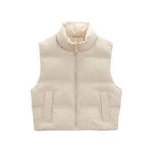 Zara Beige Puffer Vest